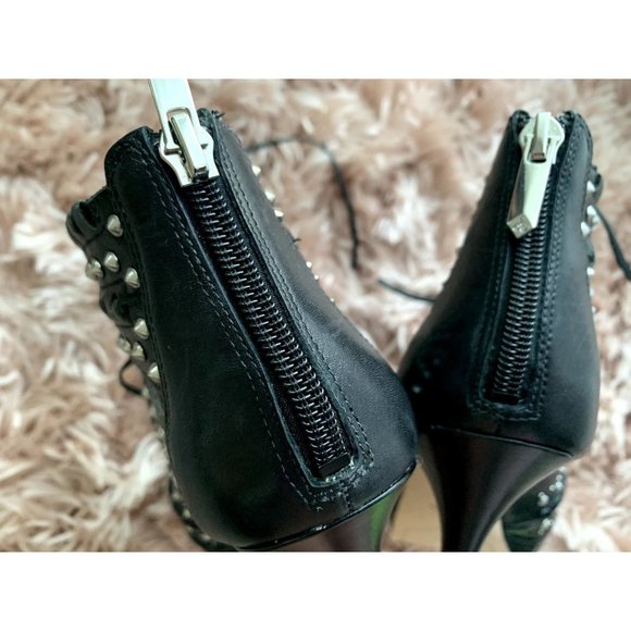 Women’s Sam Edelman Elyse Black Studed Heels Size 9.5 grunge goth edgy - Picture 6 of 7